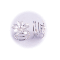 A&A Haarspirale silber Blume Glitter gallery